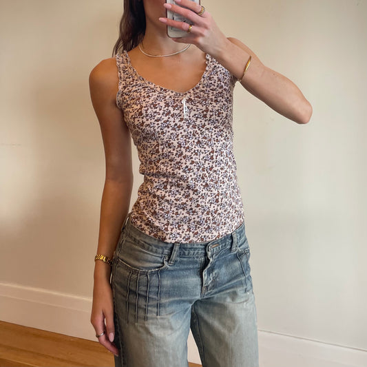 2000s floral tank