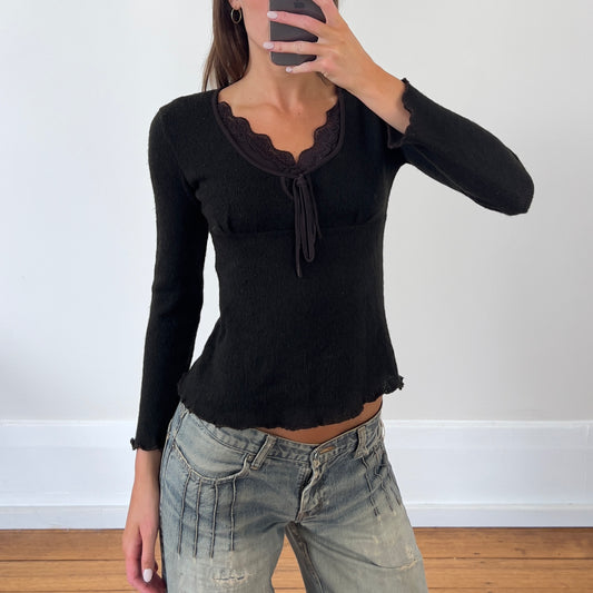 brown Italian mohair wool jumper
