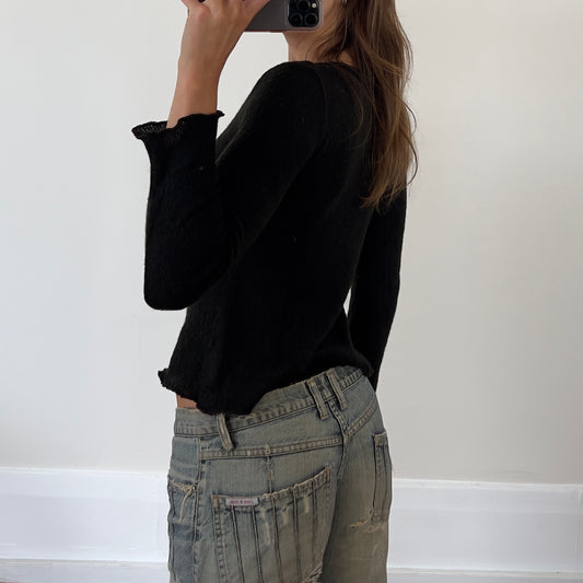 brown Italian mohair wool jumper