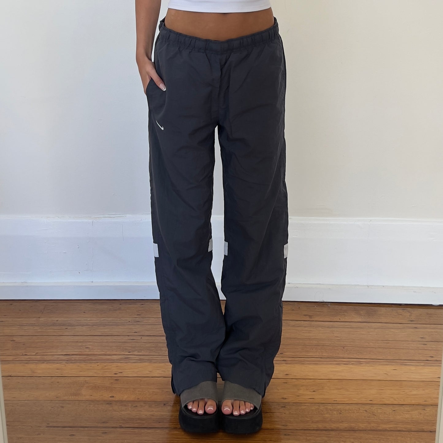grey Nike track pants