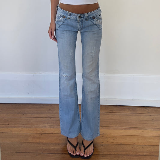 light wash denim jeans