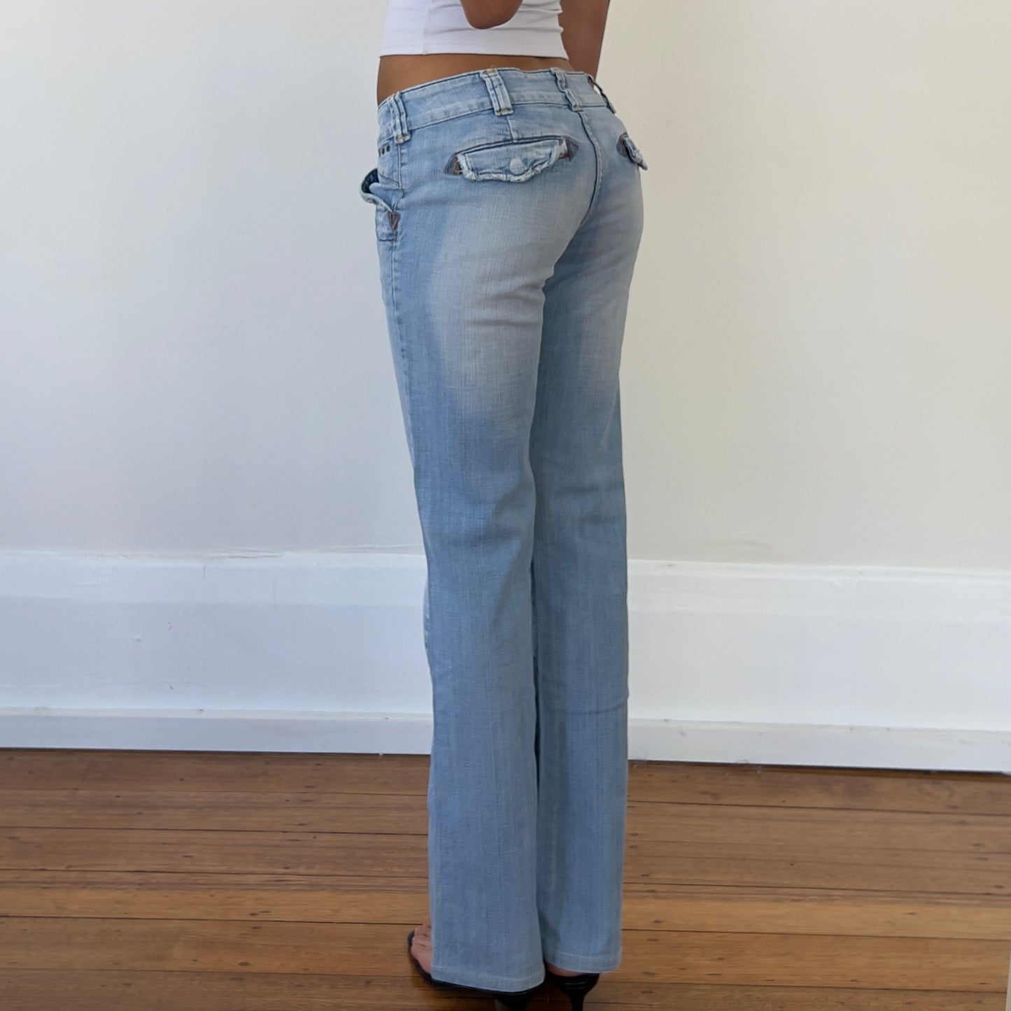 light wash denim jeans