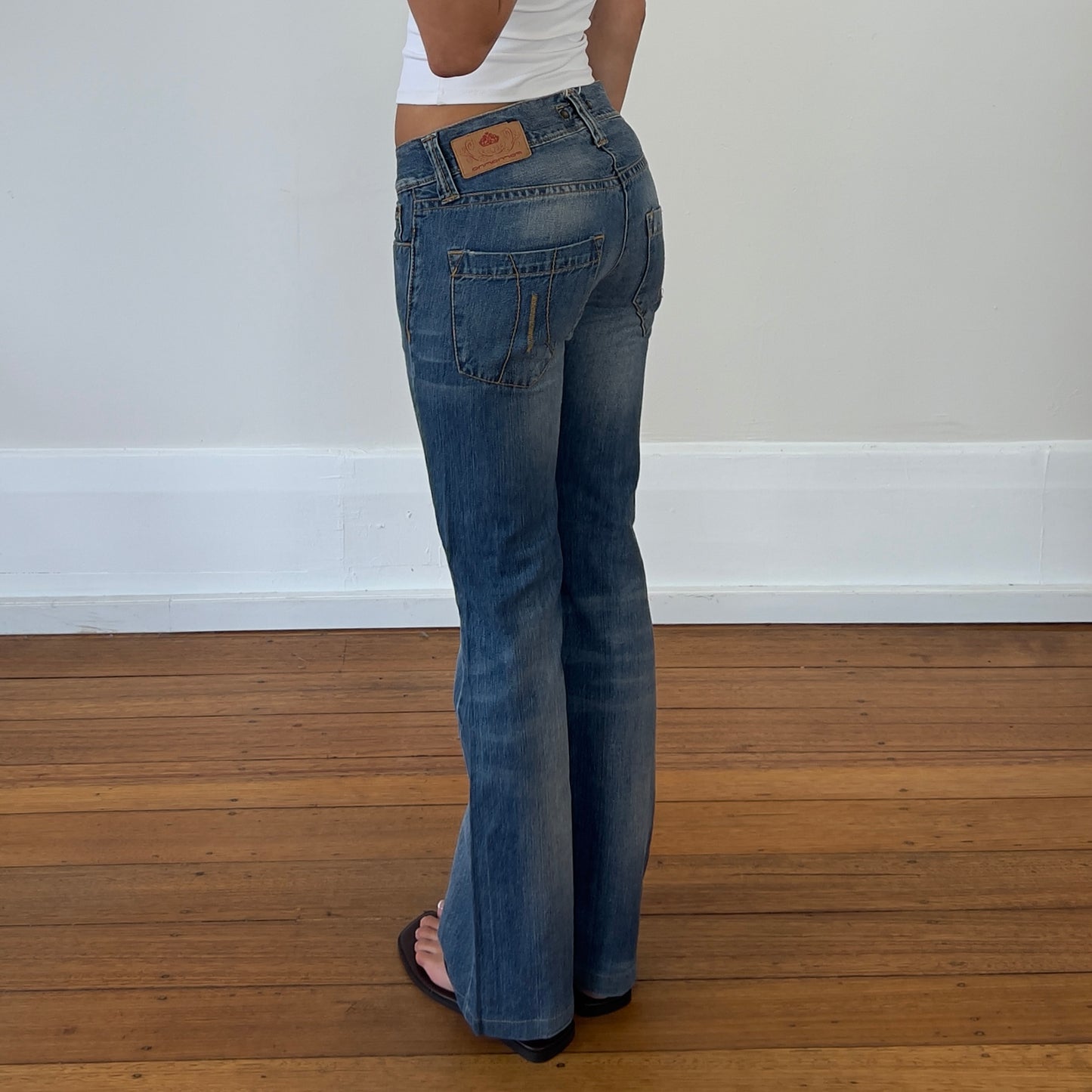 low rise straight leg jeans