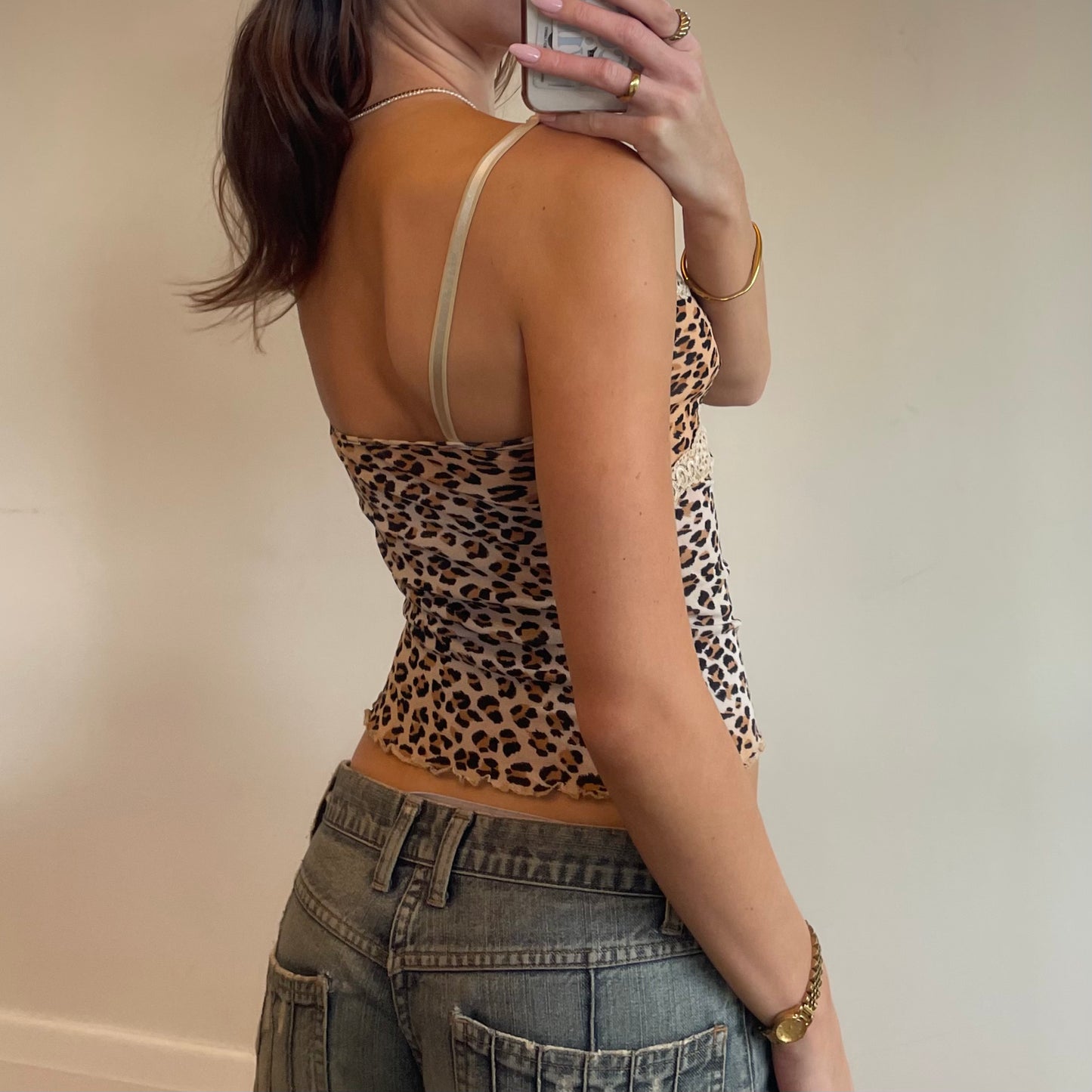 2000s Morgan De Toi cheetah print cami