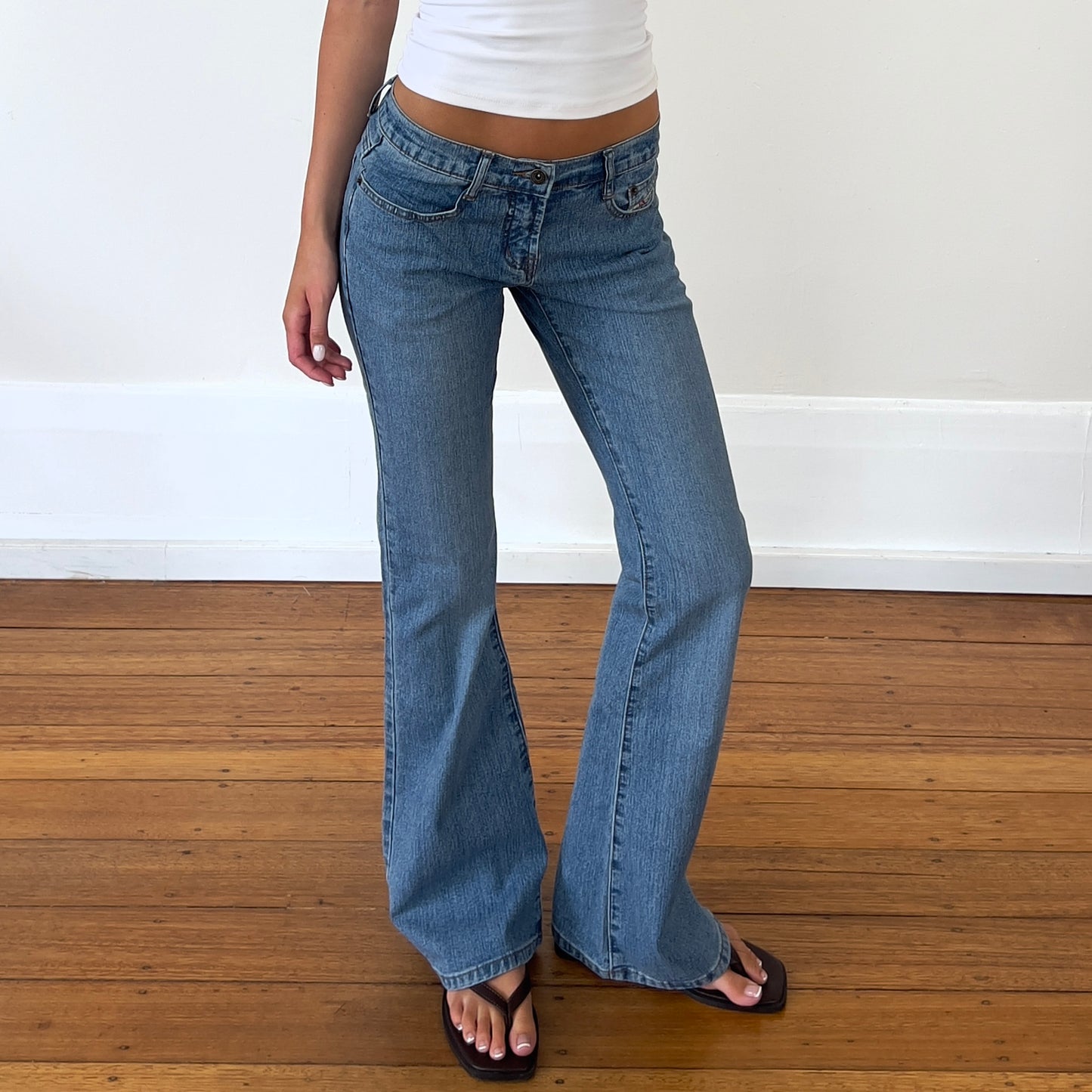 flared denim jeans