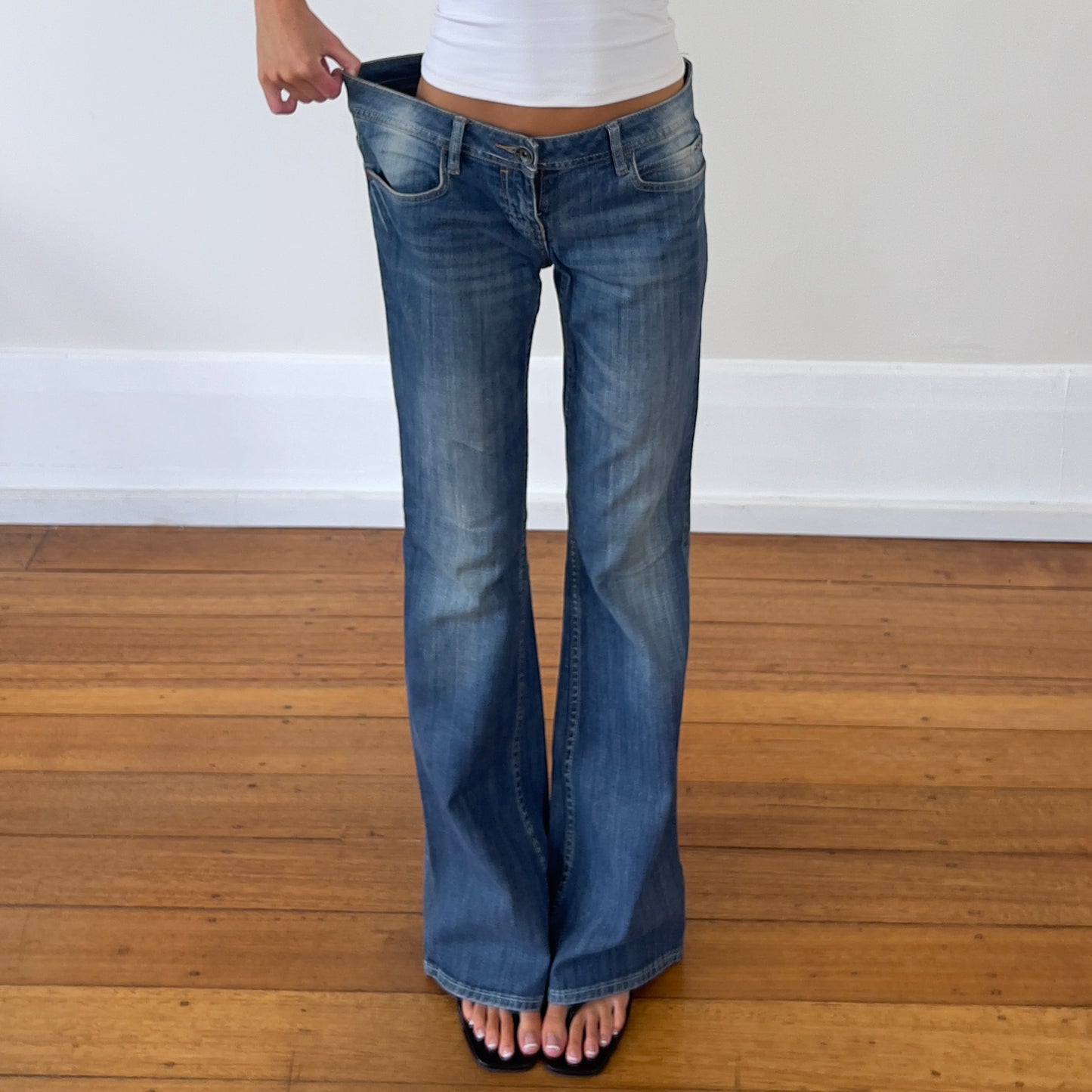 wide leg denim jeans