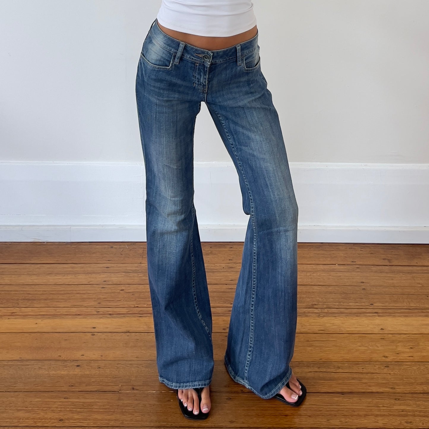 wide leg denim jeans