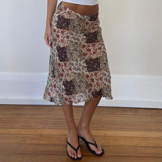 floral midi skirt