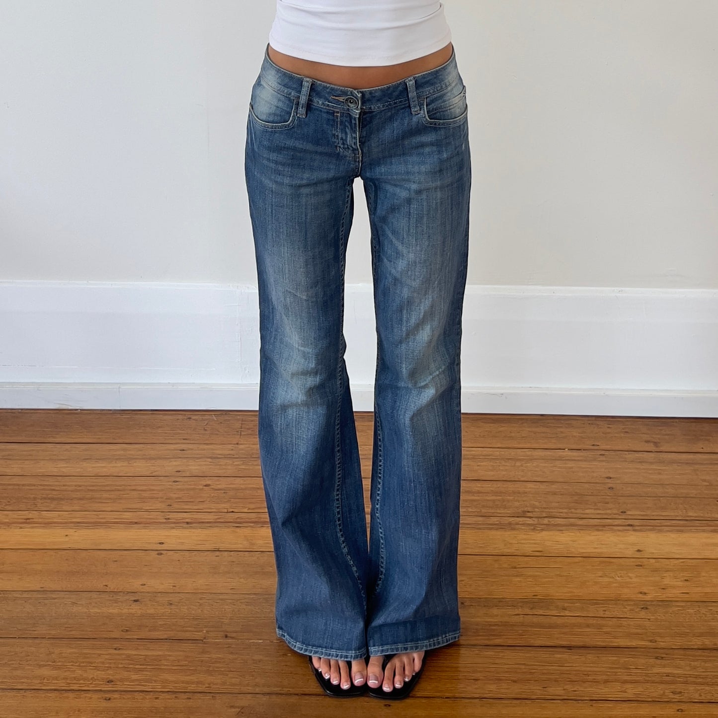 wide leg denim jeans