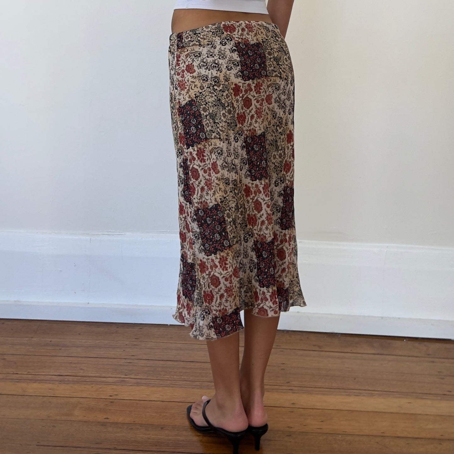 floral midi skirt
