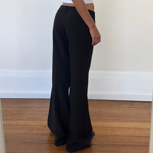 black wide leg trousers