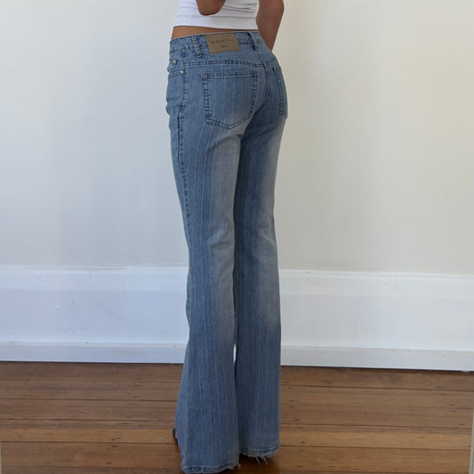 light wash bootcut denim jeans