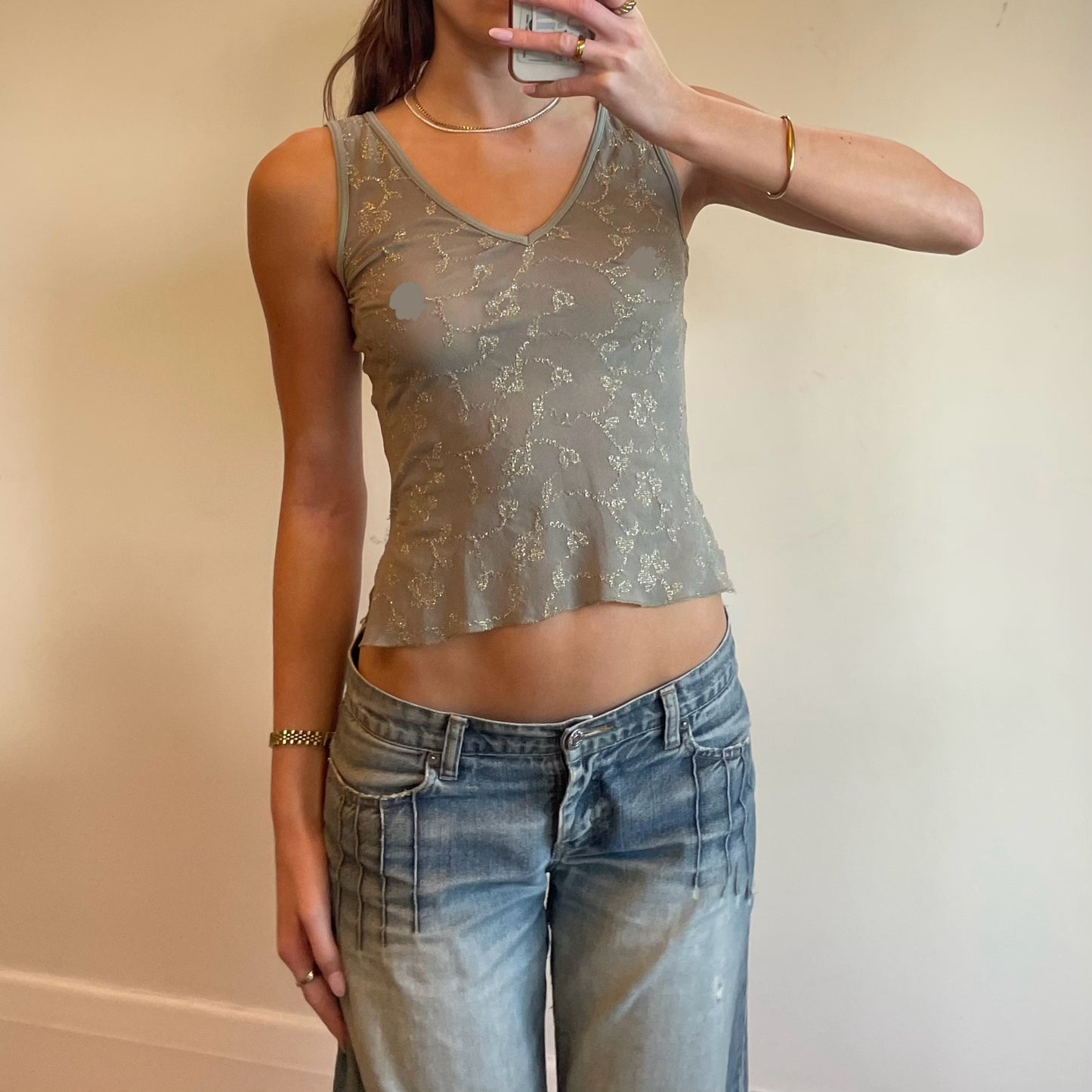 2000s mesh tank top