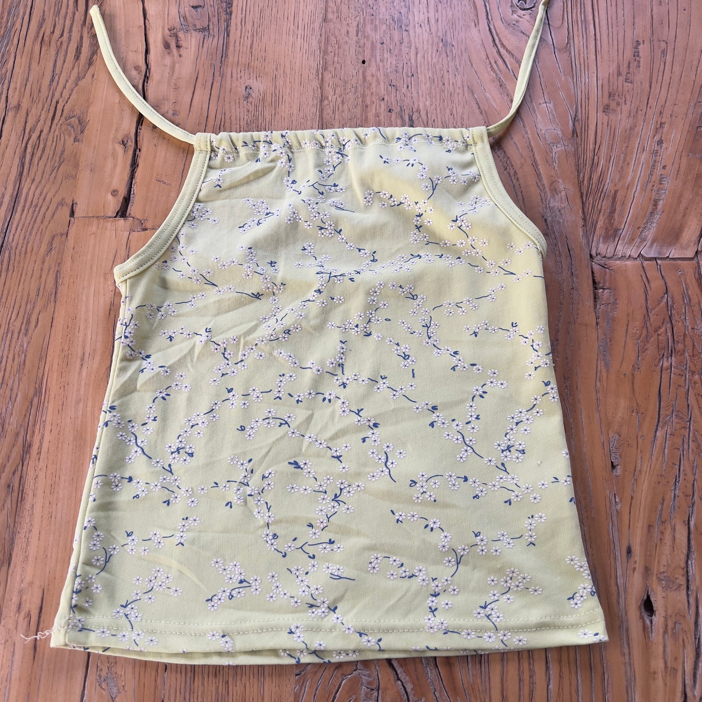 green floral halter