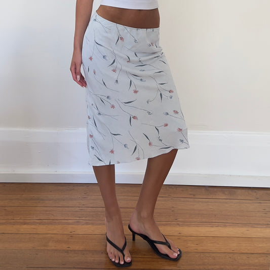 floral midi skirt