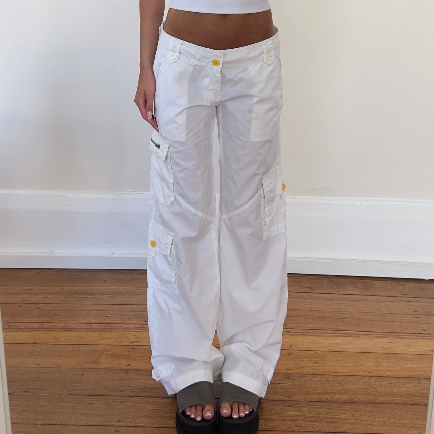 white cargo pants