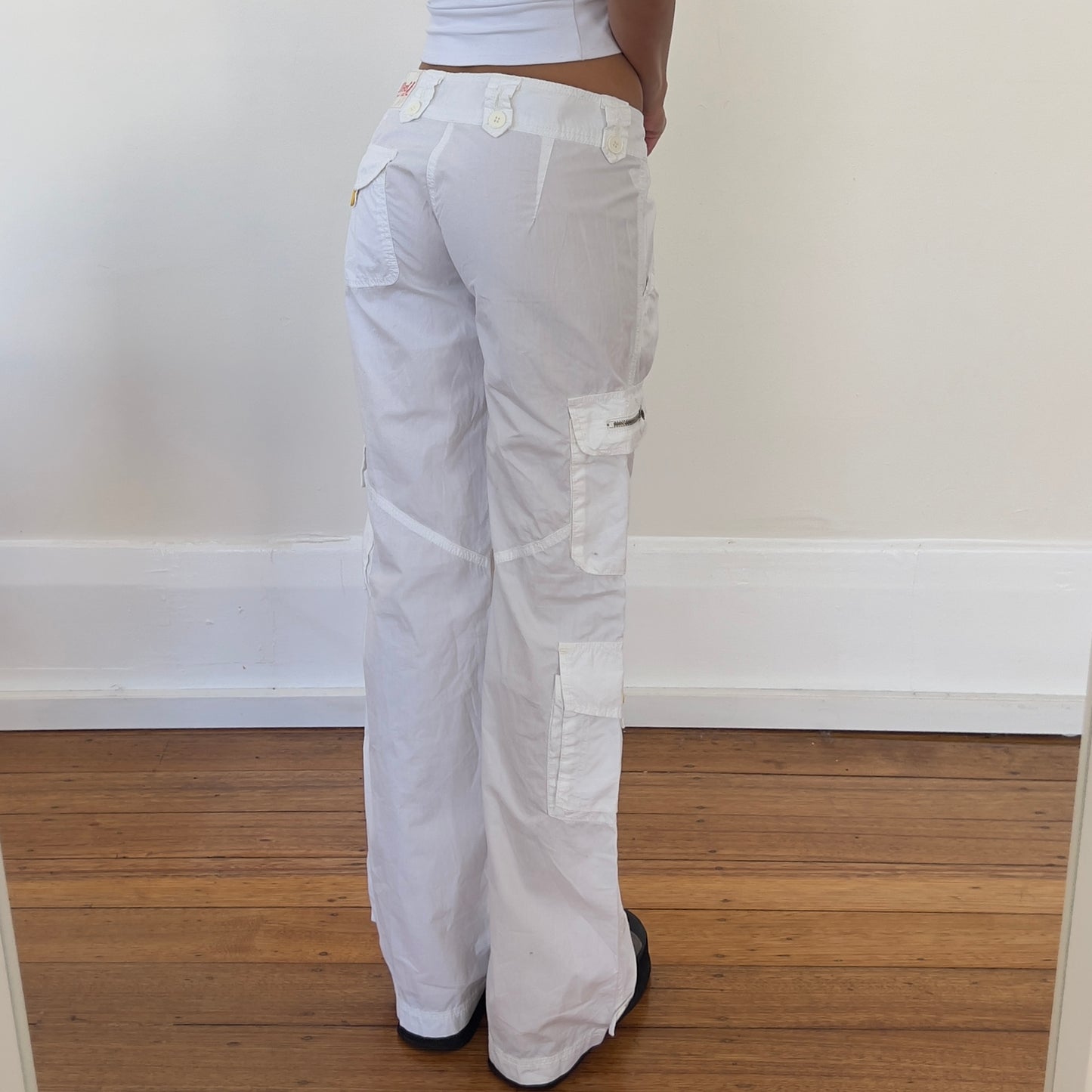 white cargo pants
