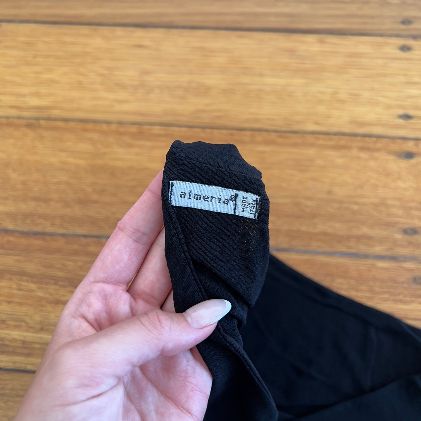 black mesh asymmetrical tank