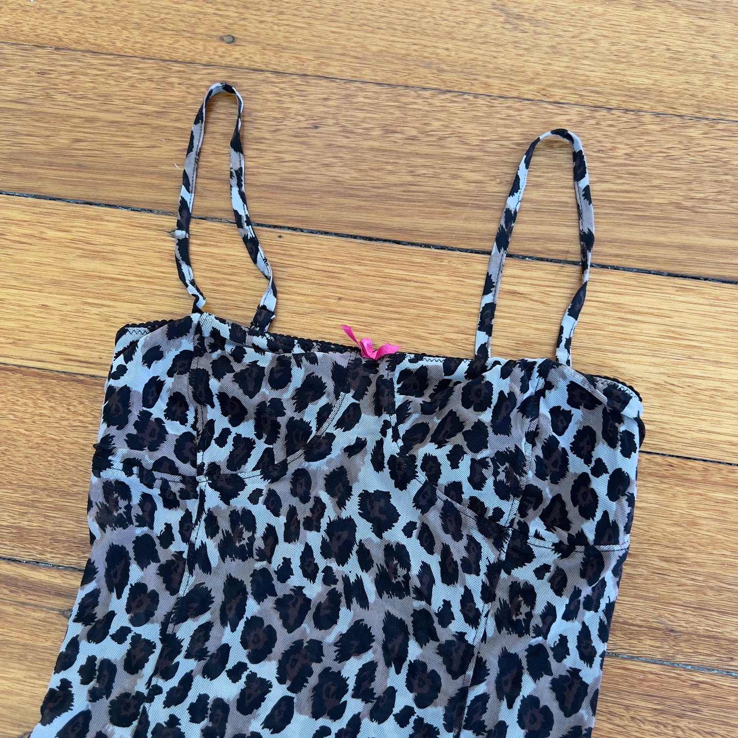 mesh leopard print cami