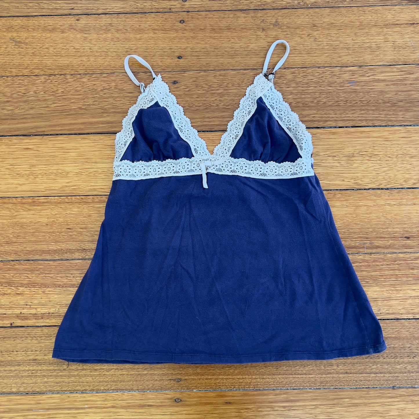 navy lace cami