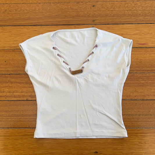 white baby tee