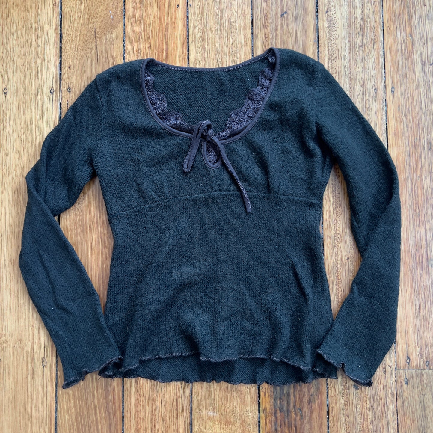 brown Italian mohair wool jumper