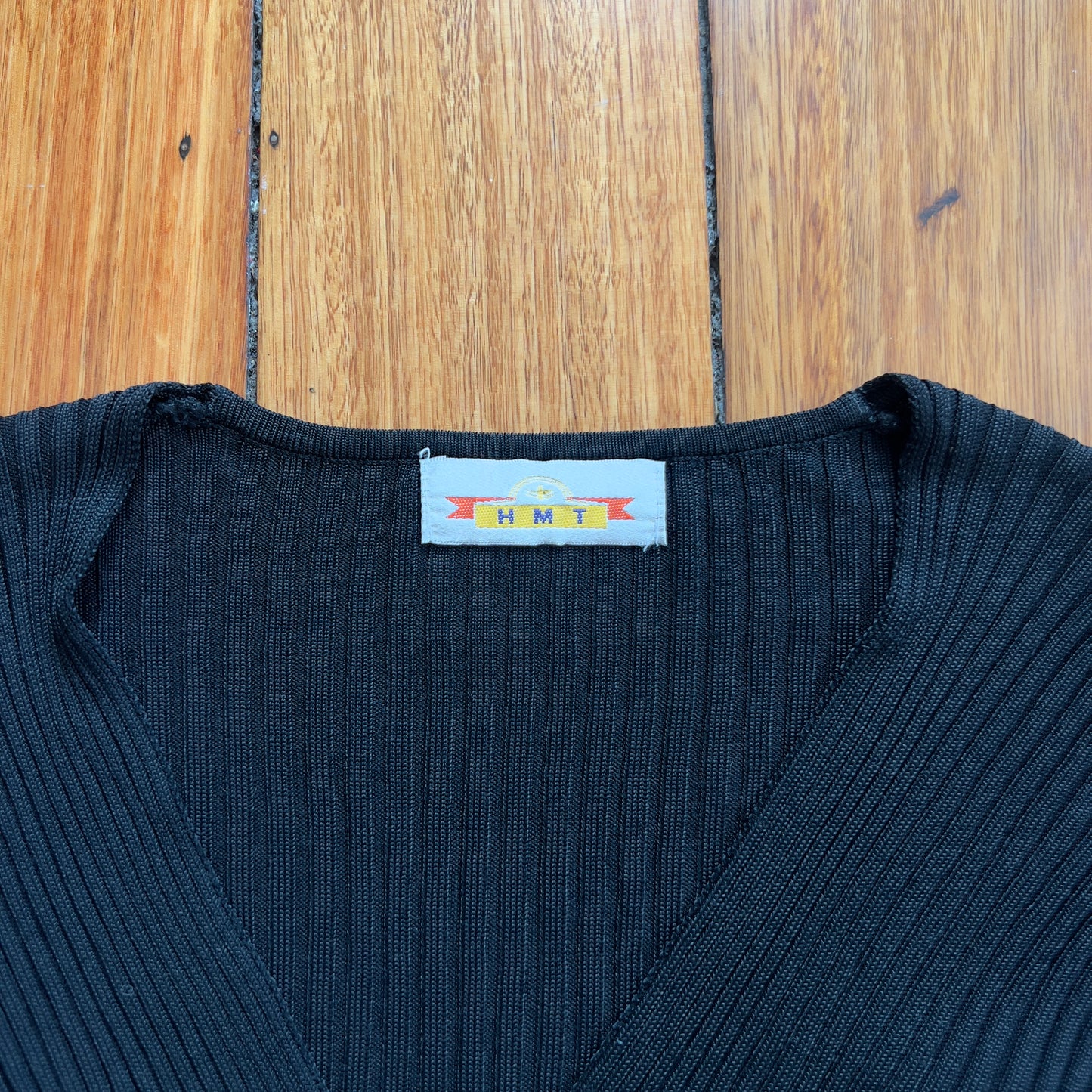 black 3/4 knit long sleeve