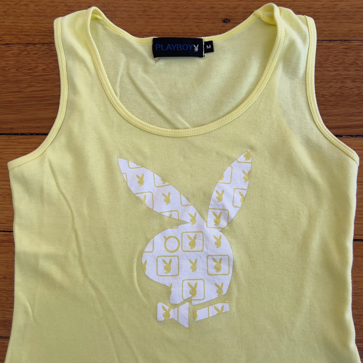 yellow graphic Playboy tank