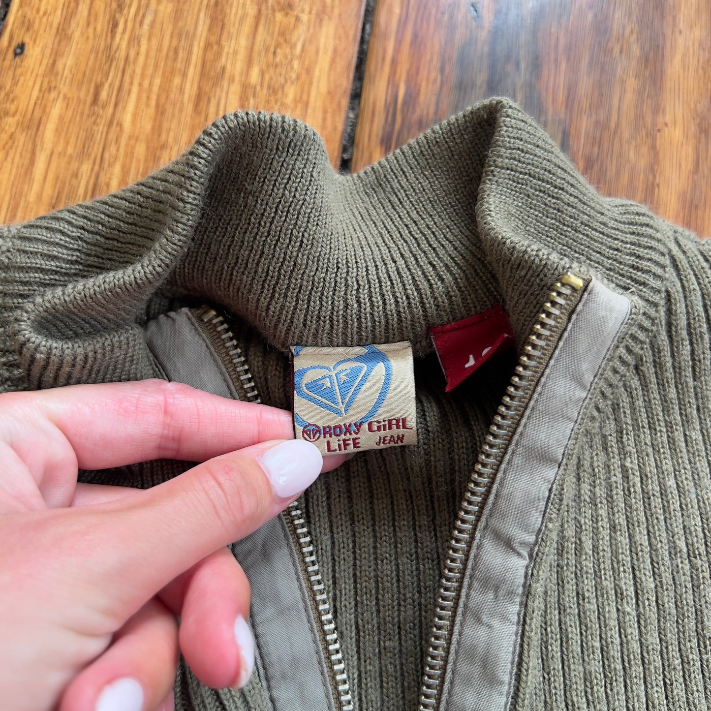 khaki Roxy knit