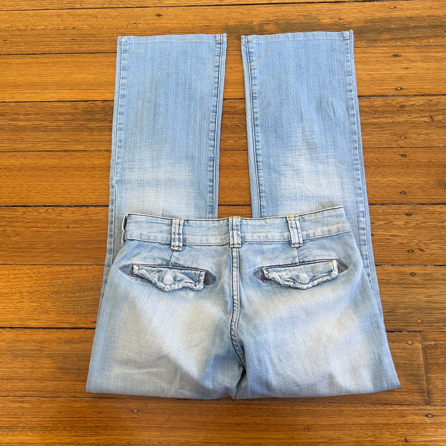 light wash denim jeans
