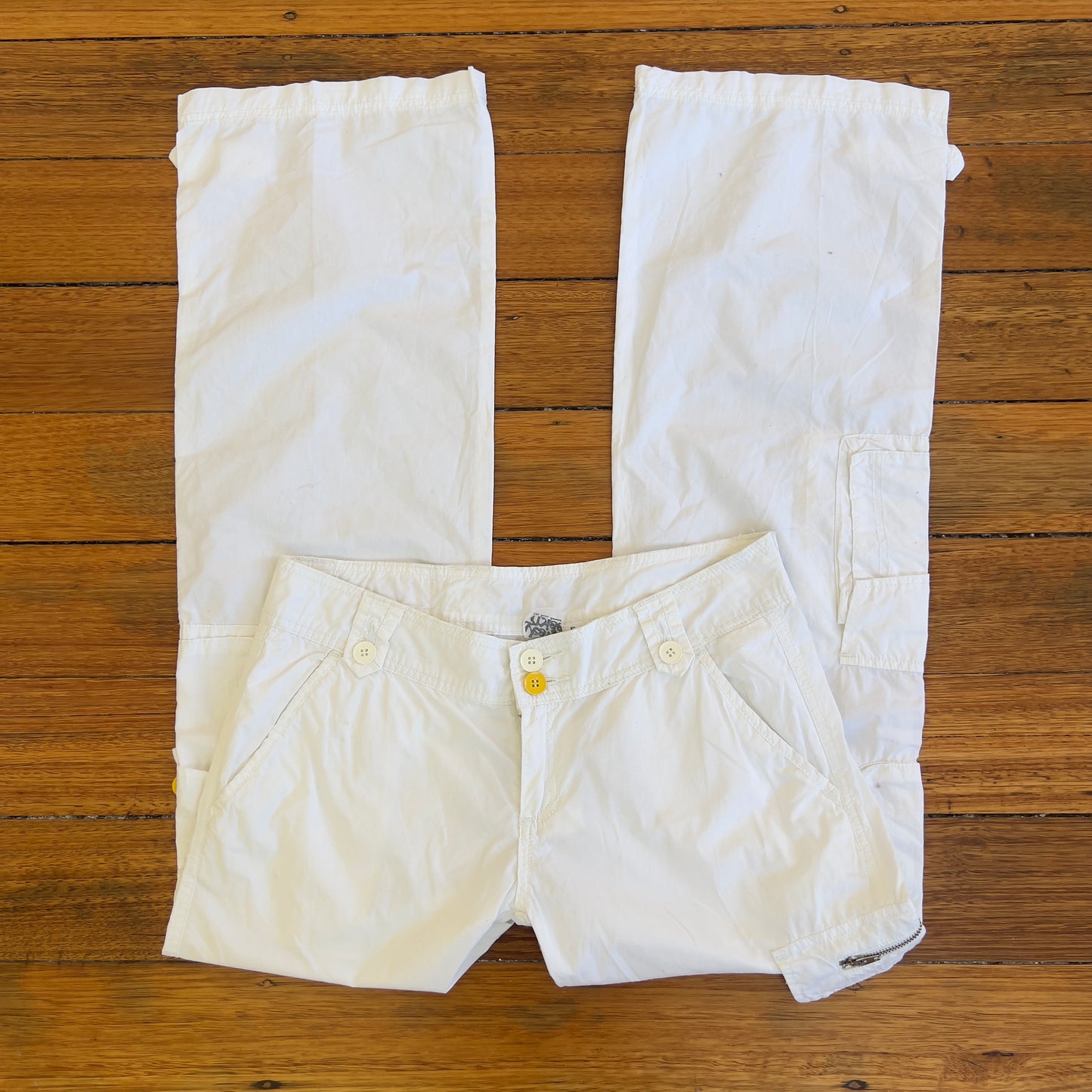 white cargo pants
