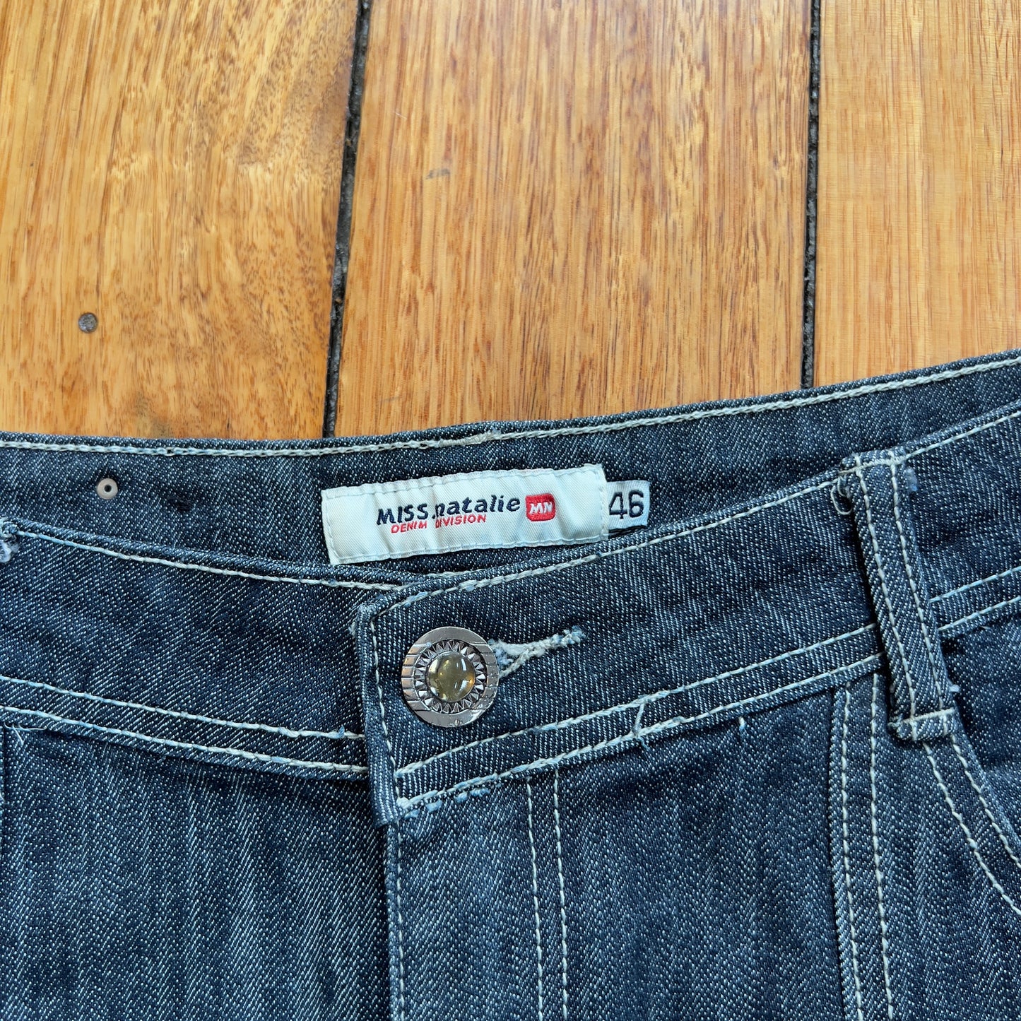denim midi skirt
