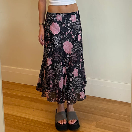 floral maxi skirt